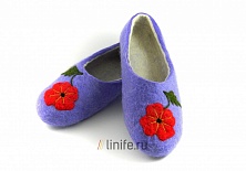 Купить Felt slippers "Flowers"