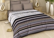 Poplin bed linen "Noble anthracite" | Online store of linen products «Linife»