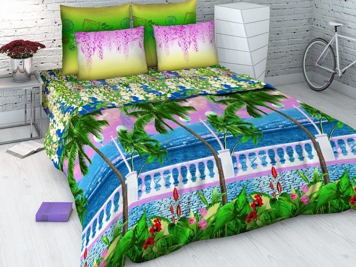 Coarse calico bed linen "Sochi" | Online store of linen products «Linife»