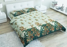 Linen bed linen "Peony salad" | Online store of linen products «Linife»