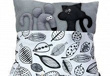 Pillow "Cat and mouse" | Online store of linen products «Linife»