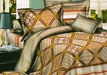 Poplin bed linen "Rhombics" | Online store of linen products «Linife»
