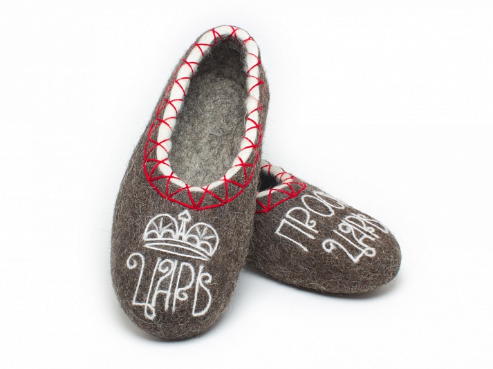 Felt slippers "Tsar" | Online store of linen products «Linife»