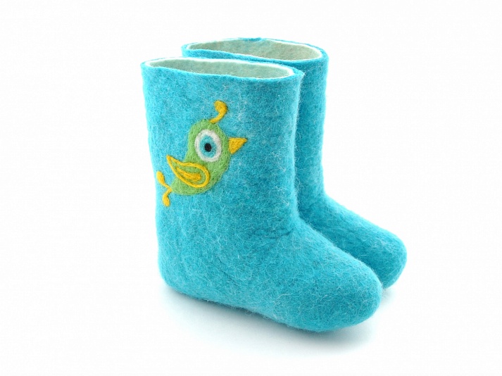 Children's felt boots "Chick" | Online store of linen products «Linife»
