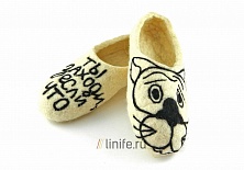 Купить Felt slippers "You come in if that"