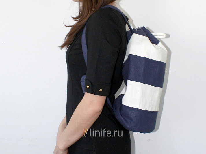 Backpack "Marine" | Online store of linen products «Linife»