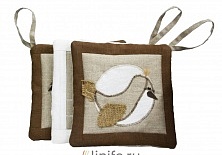 Potholders "Sparrows" | Online store of linen products «Linife»