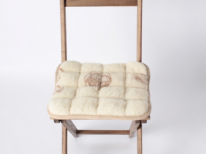 Quilted seat "Snowball" | Online store of linen products «Linife»