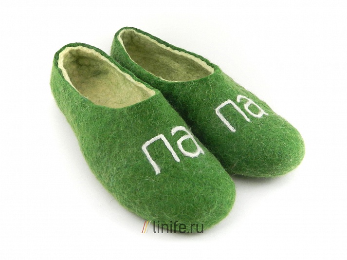 Felt slippers "Dad" | Online store of linen products «Linife»