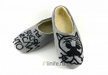 Купить Felt slippers "You come in if that"