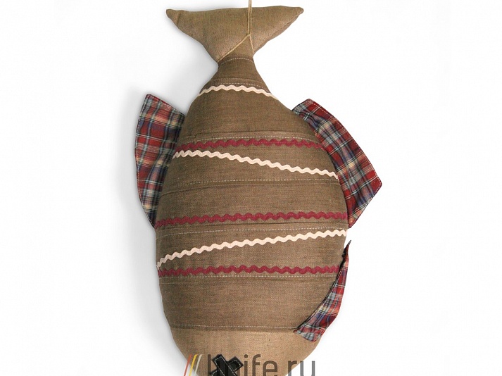 Smoked bream pillow | Online store of linen products «Linife»