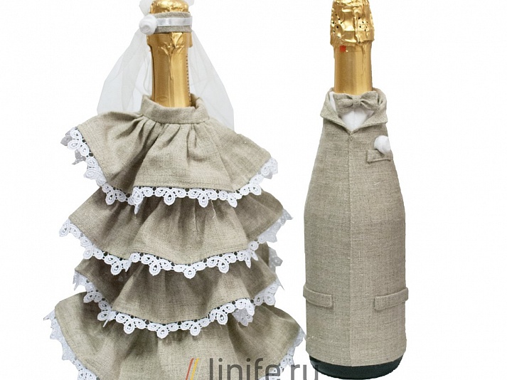 Wedding souvenir "Clothes for bottles" | Online store of linen products «Linife»
