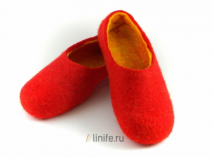 Felt slippers "Zarya" | Online store of linen products «Linife»