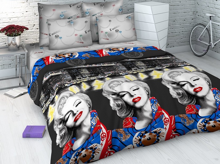 Bed linen from coarse calico "Merlin" | Online store of linen products «Linife»