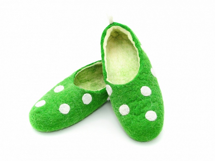 Felt slippers "Cups" | Online store of linen products «Linife»