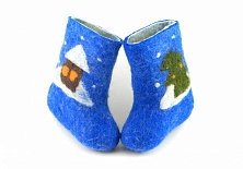 Children's felt boots "Little Houses"