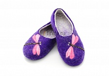 Купить Felt slippers "Dragonfly"