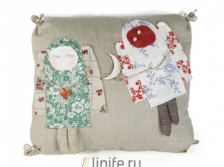 Pillow "Angels in love" | Online store of linen products «Linife»