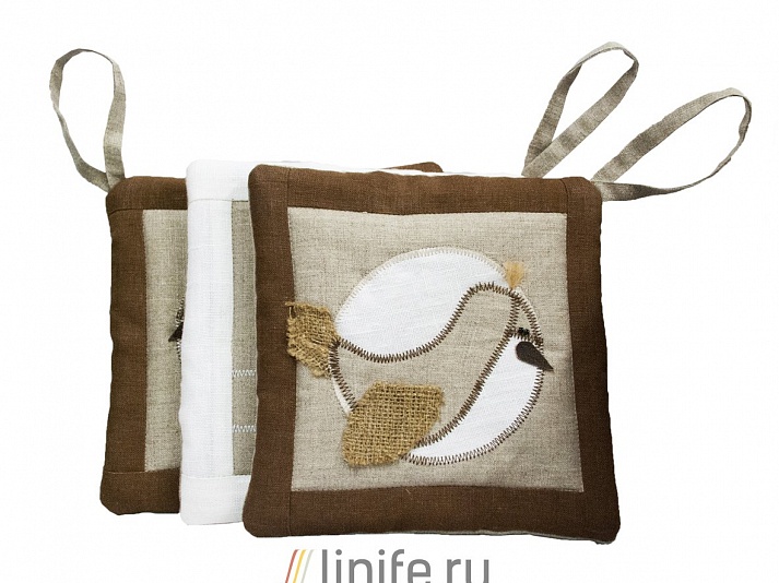 Potholders "Sparrows" | Online store of linen products «Linife»