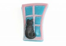 Handmade soap "Cat on the window"