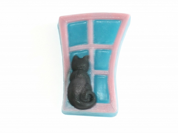 Handmade soap "Cat on the window" | Online store of linen products «Linife»