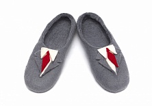 Купить Felt Slippers "Gray Tuxedo"