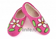 Купить Felt slippers "Daisies"