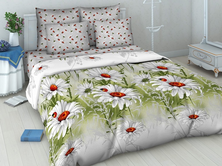 Bed linen from coarse calico "Ladybugs" | Online store of linen products «Linife»