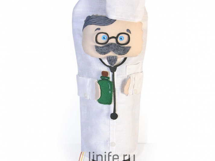 Bottle cover "Doctor" | Online store of linen products «Linife»