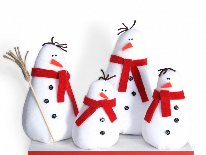 Toy "Family of snowmen" | Online store of linen products «Linife»