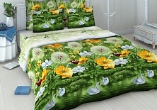 Bed linen from coarse calico "Summer Aura" | Online store of linen products «Linife»