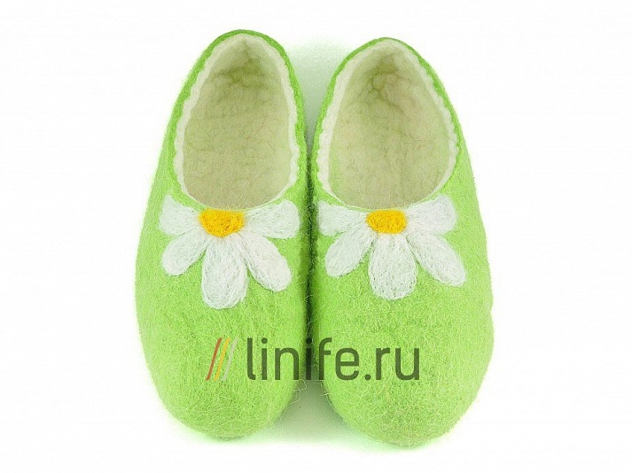 Felt slippers "Summer" | Online store of linen products «Linife»