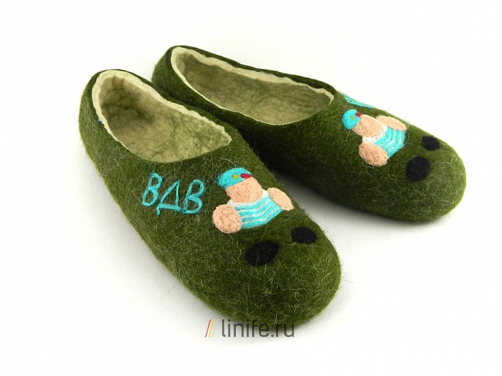 Felt slippers "VDV" | Online store of linen products «Linife»