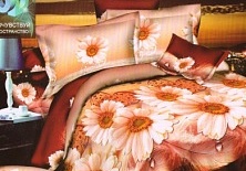 Bed linen from poplin "Feather" | Online store of linen products «Linife»
