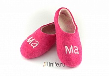 Felt slippers "Mom"