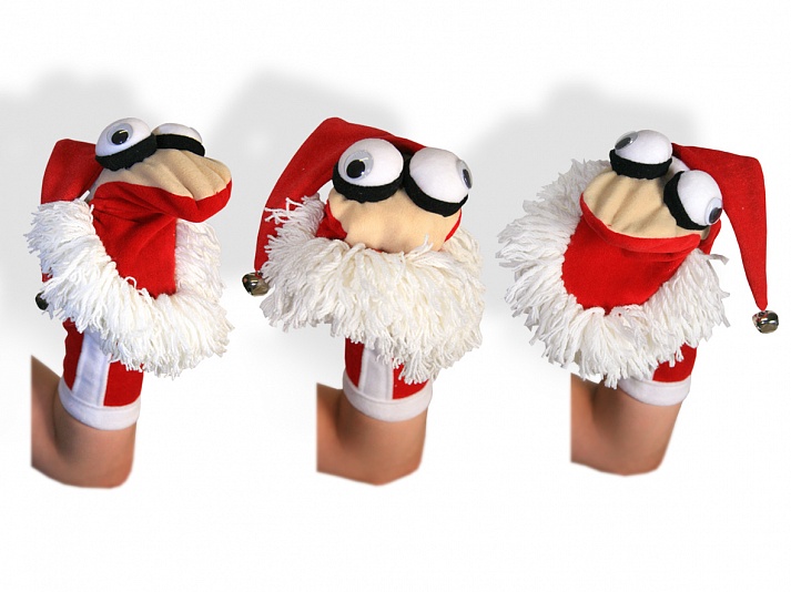 Antistress mitten "Merry Santa" | Online store of linen products «Linife»
