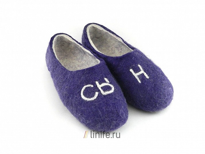 Felt slippers "Son" | Online store of linen products «Linife»
