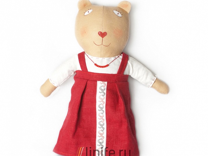 Wedding souvenir "Bear Olesya" | Online store of linen products «Linife»