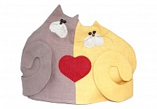 Kettle warmer "Cats in love" | Online store of linen products «Linife»
