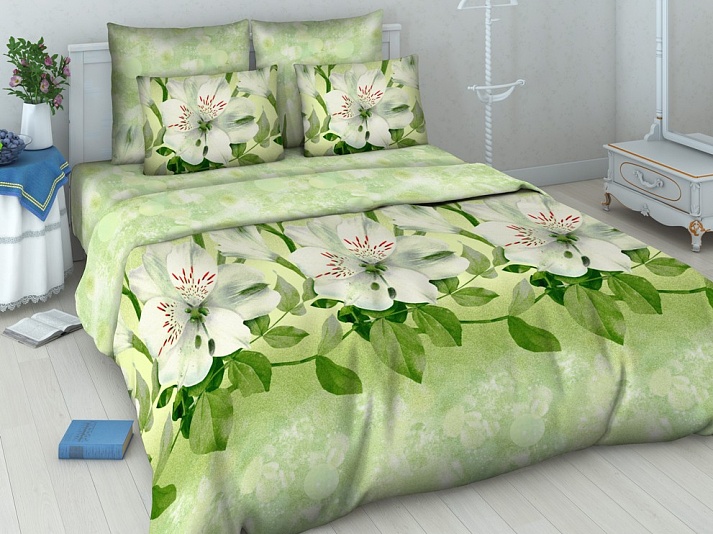 Bed linen from coarse calico "Saffron" | Online store of linen products «Linife»