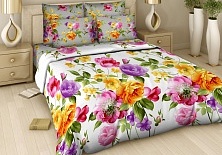 Poplin bed linen "Aquarelle" | Online store of linen products «Linife»
