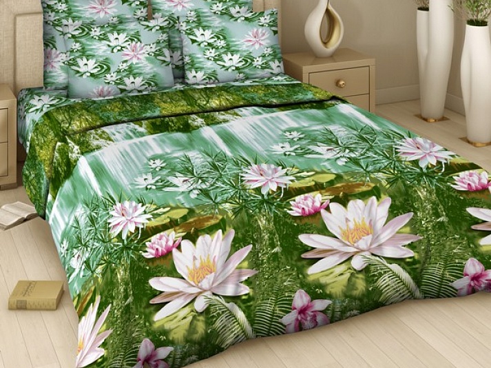 Poplin bed linen "Lotos" | Online store of linen products «Linife»