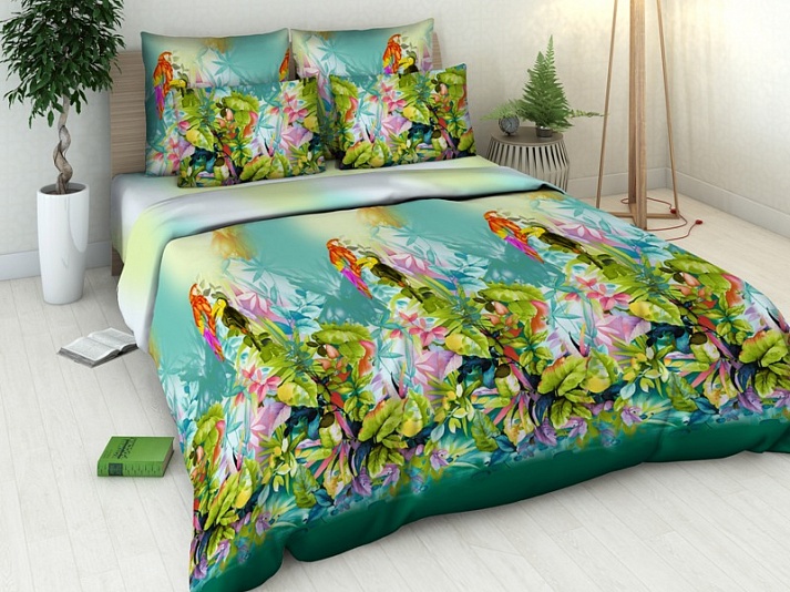 Bed linen from coarse calico "Maldives" | Online store of linen products «Linife»