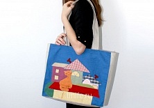 Bag "Cat on the roof" | Online store of linen products «Linife»