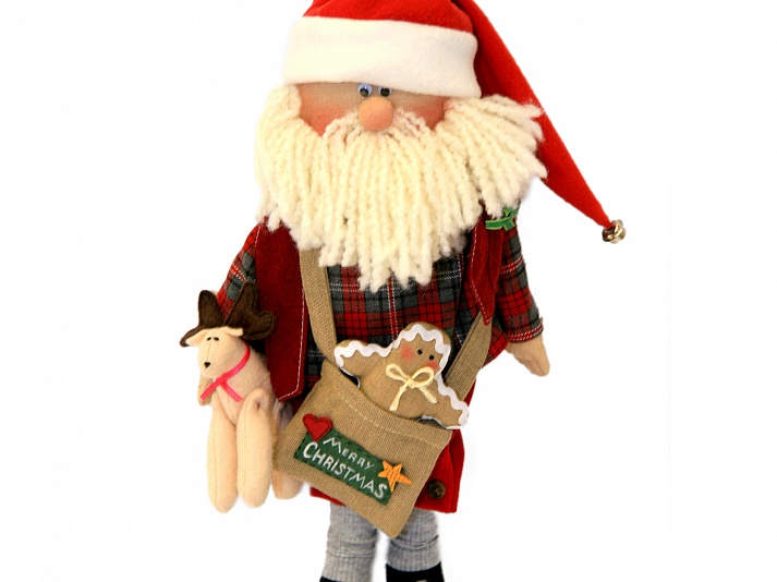 Doll "Santa with a gift" | Online store of linen products «Linife»