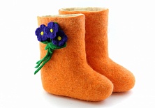 Children's felt boots "Bouquet"