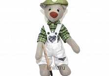 Doll "Teddy bear-gardener" | Online store of linen products «Linife»