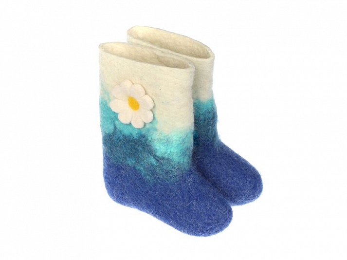 Children's boots "Camomile" | Online store of linen products «Linife»