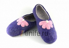 Купить Felt slippers "Flowers"