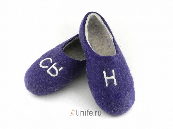 Felt slippers "Son" | Online store of linen products «Linife»
